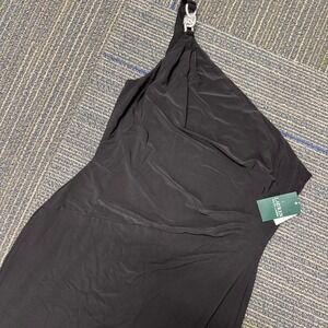 Lauren Ralph Lauren Black One Shoulder Ruched Cocktail Dress Size 8
